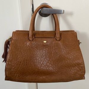 HENRI BENDEL Brown Leather Around Town Satchel